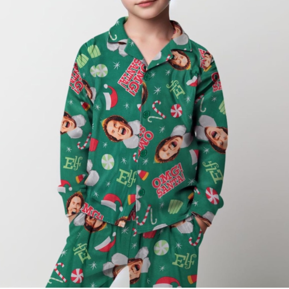 NWT Elf 2 Piece Kids Christmas Pajamas - Matching Loungewear Set